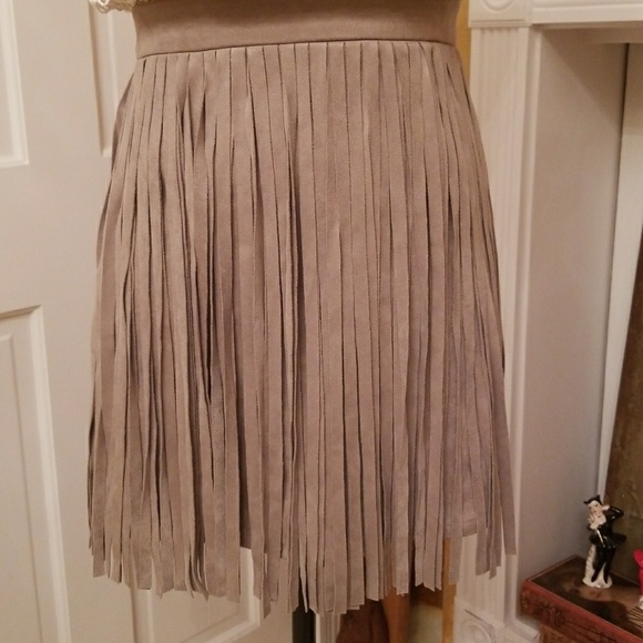 BB Dakota Dresses & Skirts - BB Dakota Faux Suede Fringe Skirt BB Dakota Dresses & Skirts - BB Dakota Faux Suede Fringe Skirt